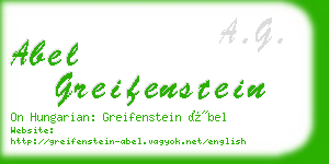 abel greifenstein business card